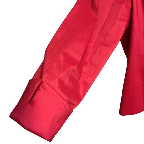 J. R. Nites by Caliendo Jacket Size 10 Vintage Red Rhinestone Buckle Zip Back - Picture 6 of 15